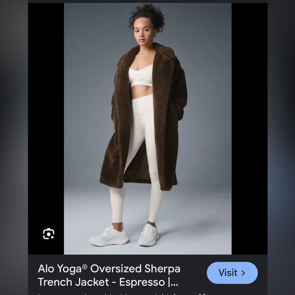 GREAT CONDITION ALO SHERPA COAT IN ESPRESSO